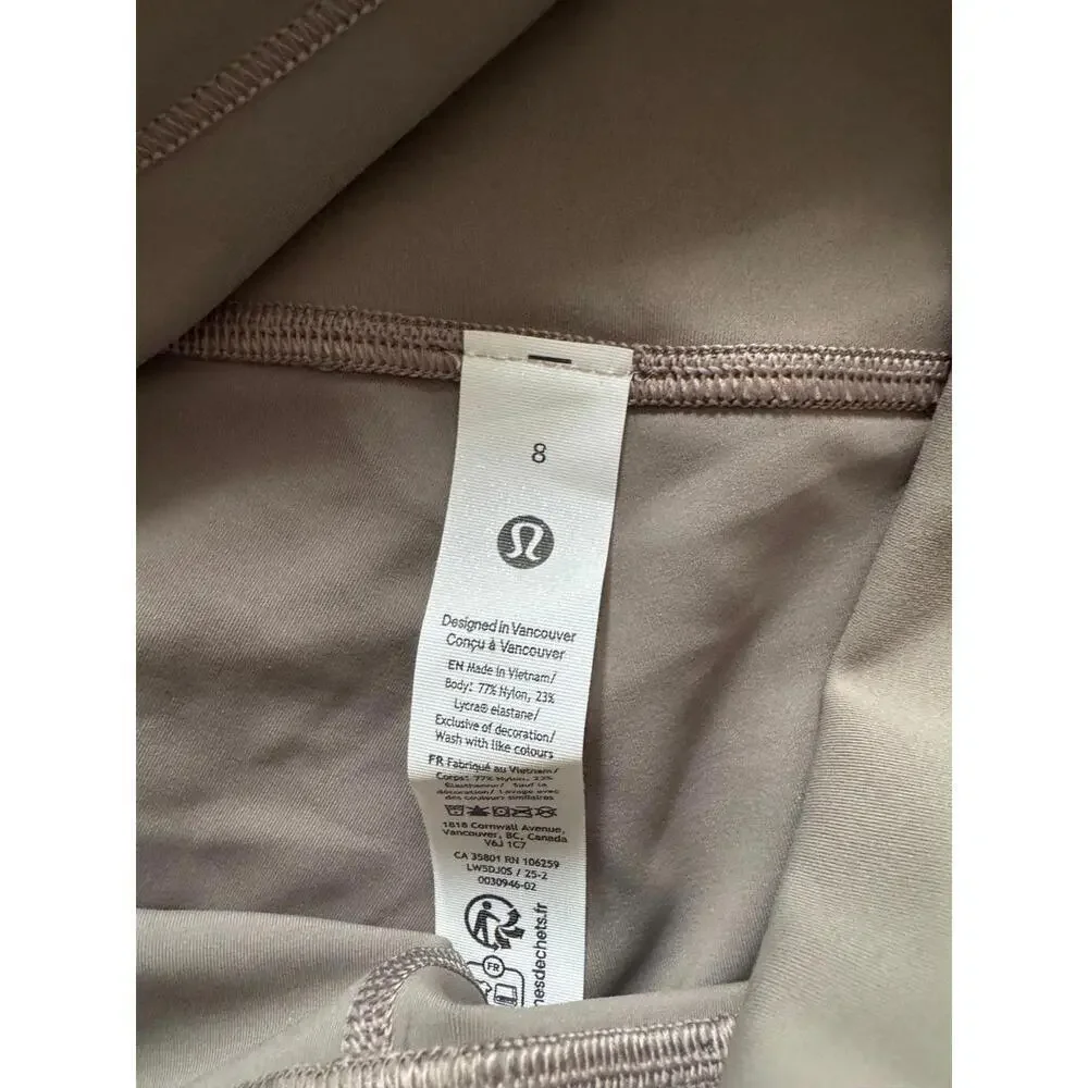 Lululemon Wunder Train High Rise 28” Warm Ash Grey Size 8 NWT
